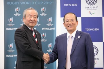Akira Shimazu, CEO, Rugby World Cup 2019 Organising Committee and Toshiro Muto, CEO, Tokyo 2020