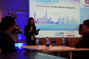 Zhang Tingting of Yutang Sports staged a session at SportAccord 2017 in Aarhus (Photo: Host City)