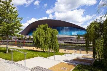 The Aquatics Centre located in London’s Queen Elizabeth Olympic Park was built for legacy and modified for the Games (Photo: chrisdorney / Shutterstock.com)