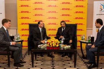 HRH Prince Feisal Al Hussein and Mr Mahmoud Haj Hussein at a special DHL event on Jordan Independence Day