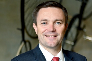 David Lappartient, UCI President, is speaking at Host City 2019