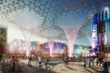 An artist's impression of the Expo 2020 Dubai site