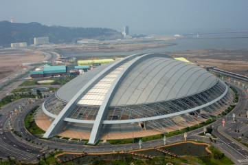 The Macau East Asian Games Dome is the largest indoor sporting facility in the city