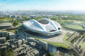 The new national stadium is set to host the opening match, semis and final of the 2019 World Cup, as well as the opening and closing Olympic ceremonies, athletics, football and rugby sevens in 2020 (Photo: Tokyo 2020)
