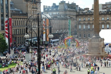 View of George Square from Glasgow City Chambers, which hosted business events during the Games (Photo: HOST CITY)