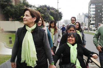  Susana Villarán (left), mayor of Lima, the host city of the 2019 Pan American Games