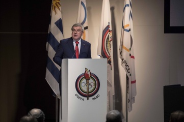 President Bach at the General Assembly of the Pan American Sports Organization (PASO) in Uruguay