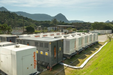 Generators in Rio de Janeiro used to power event infrastructure for the 2014 FIFA World Cup