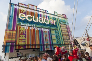 Exhibiting nations, like Ecuador at Milan 2015, have the opportunity to market themselves to an international audience at a World Expo (Photo Credit: Goran Bogicevic / Shutterstock)
