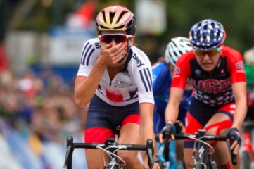 Otley cyclist Lizzie Armitstead wins the women elite's race at the UCI Road World Cycling championships in the US. Credit: Press Association